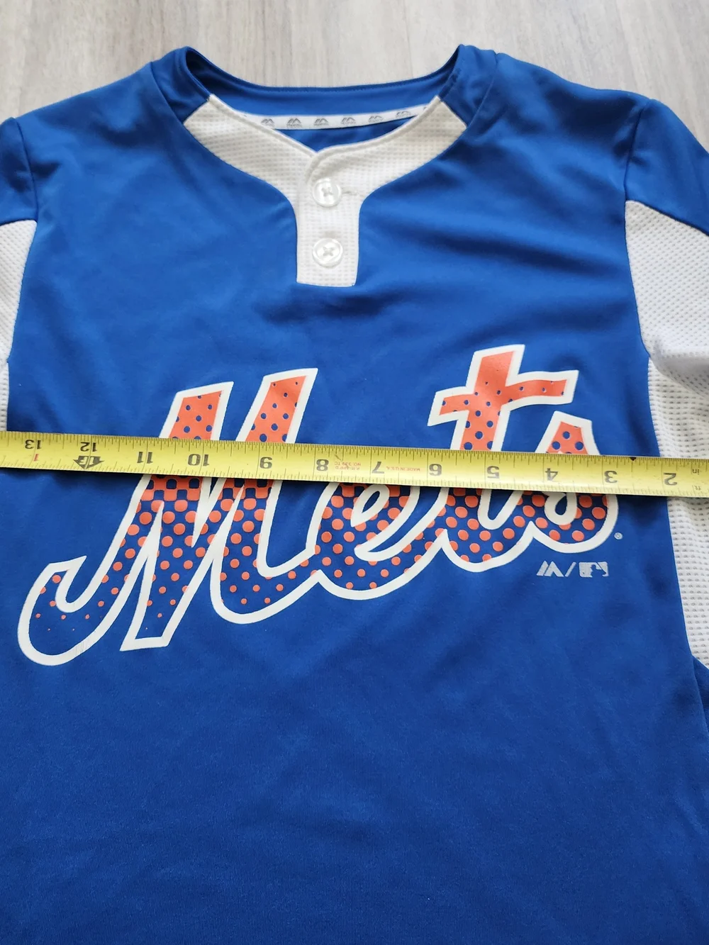 Kids Mets Short Sleeve Jersey Top in Royal Blue & White